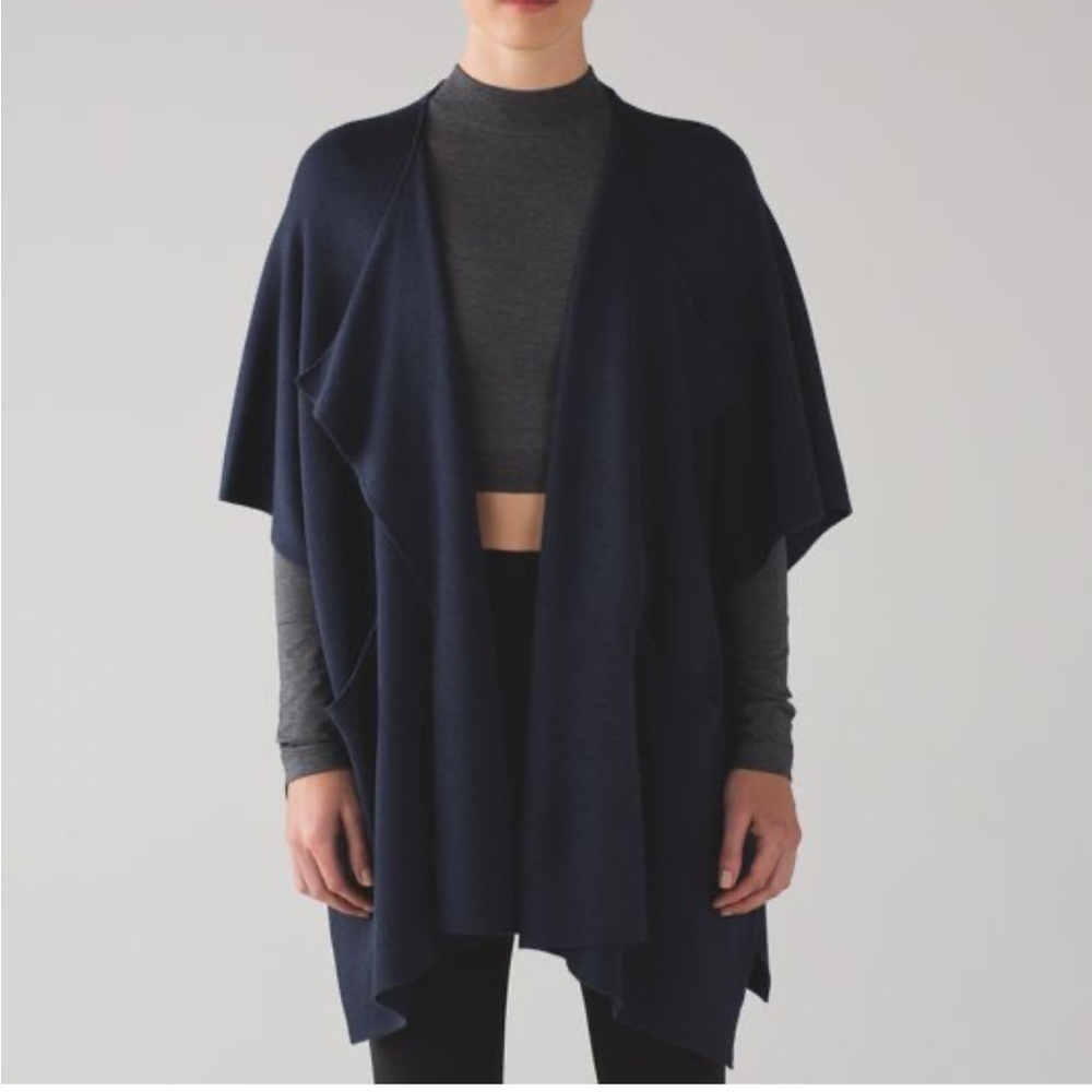 Lululemon After Asana Wrap- Heathered Inkwell one size - Picture 2 of 10
